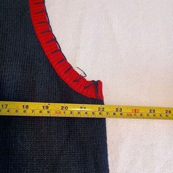Vtg Carolina Colour Flag Sweater Vest Cardigan Americana Patriotic 18/20 2X July - Picture 7 of 9